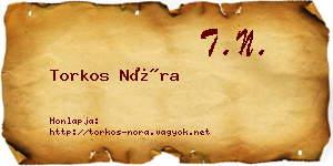 Torkos Nóra névjegykártya