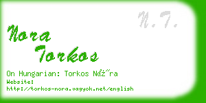 nora torkos business card